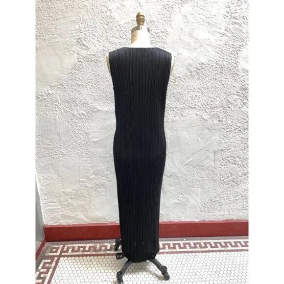 Issey Miyake Pleats Please Basic Column Dress in Black - Size 4 - Picture 7 of 11